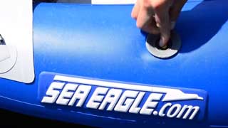To deflate, remove the valve cap and push and turn the valve