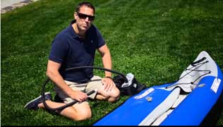 The working pressure of Explorer kayaks is 3.2 PSI (22 Kpa)